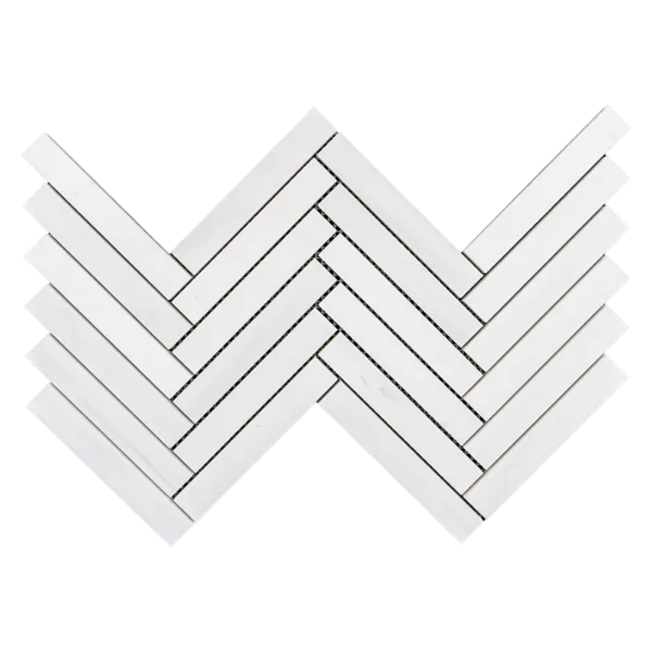 1x6 Herringbone Dolomite Mosaic Tile - Honed Finish - Image 4
