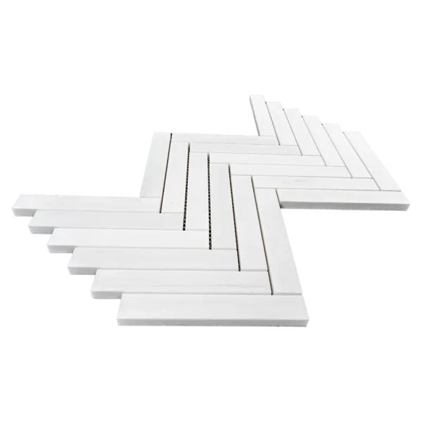 1x6 Herringbone Dolomite Mosaic Tile - Honed Finish - Image 5
