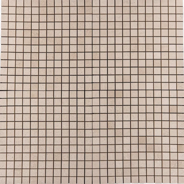 Limestone 1x1 Mosaic Tile Honed – Multiple Square Tiles with Consistent Honed Surface Finish