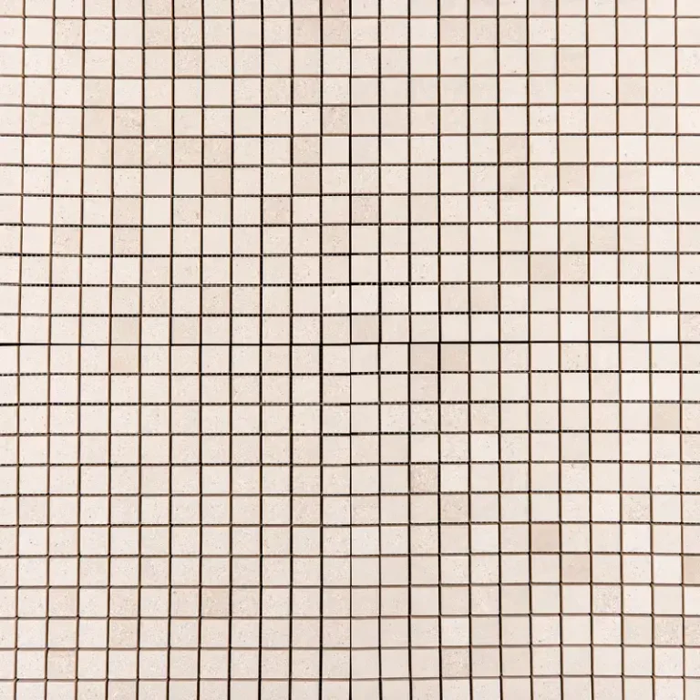 Limestone 1x1 Mosaic Tile Honed – Multiple Square Tiles with Consistent Honed Surface Finish