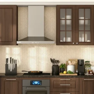 lymra limestone 1x3 herringbone design mosaic tile backsplash