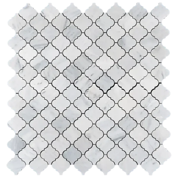 Arabesque Carrara Marble Mosaic Tile