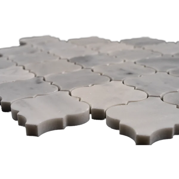 Arabesque Carrara Marble Mosaic Tile – Honed | Wall & Backsplash Use - Image 3