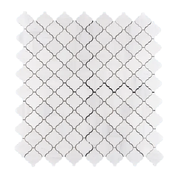 Arabesque Dolomite Polished Marble Mosaic