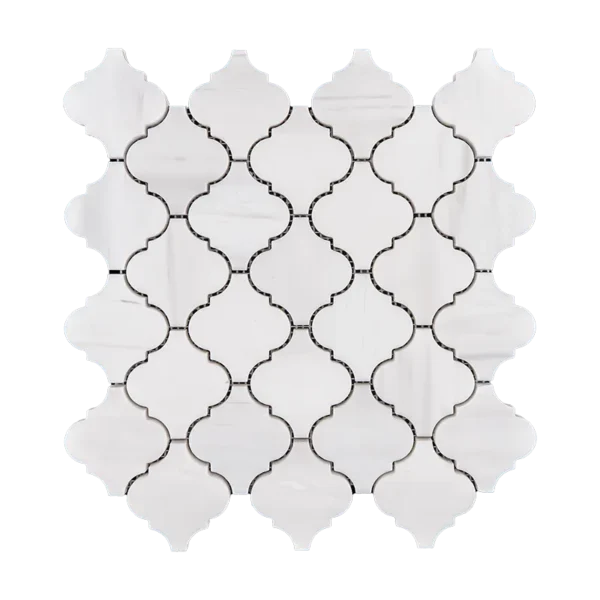 Arabesque Dolomite Polished Marble Mosaic | Timeless Luxury - Image 4