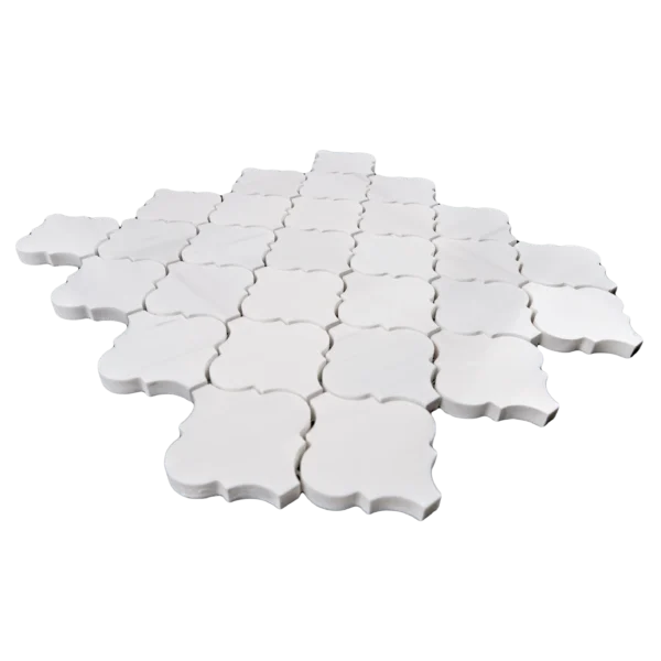 Arabesque Dolomite Polished Marble Mosaic | Timeless Luxury - Image 3