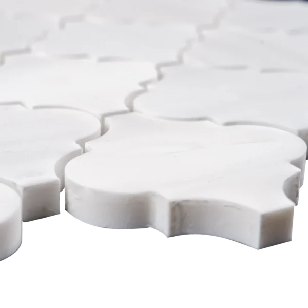 Arabesque Dolomite Polished Marble Mosaic | Timeless Luxury - Image 2