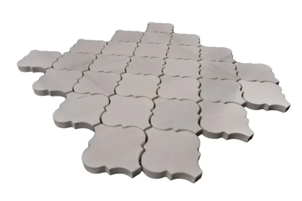 Arabesque Dolomite Polished Marble Mosaic | Timeless Luxury - Image 2