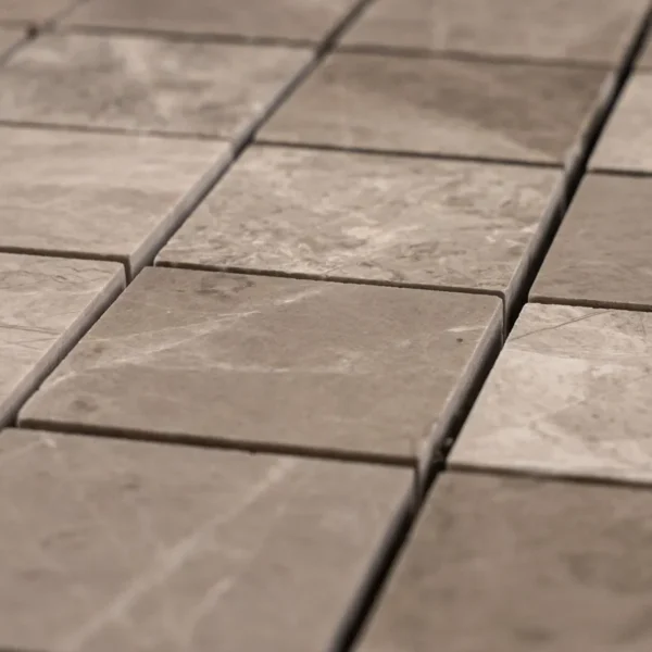 Silver Diamond 2×2 Inch Polished Luxurious Mosaic Tile –Marble Silver Gray - Image 2