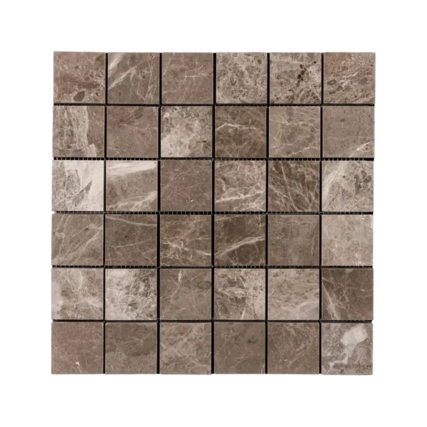 Silver Diamond 2×2 Inch Polished Luxurious Mosaic Tile –Marble Silver Gray - Image 3