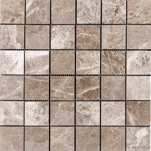 Silver Diamond 2×2 Inch Polished Luxurious Mosaic Tile –Marble Silver Gray - Image 4