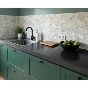carrara white arabesque style marble mosaiv tile