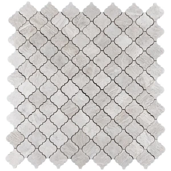 Arabesque Iceberg White Polished Marble Mosaic Tile main