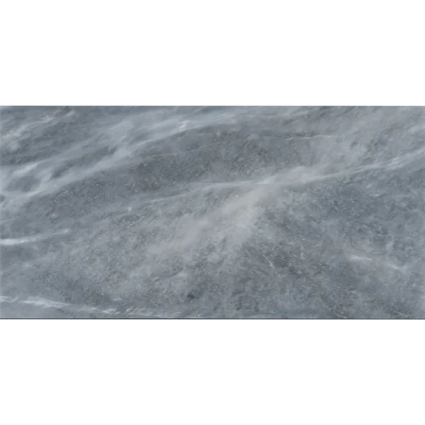 Top view of Bardiglio honed marble tile in 12x24 size showing its natural gray texture and soft veining