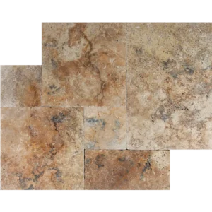 Country Classic – French Pattern Tumbled Travertine Paver