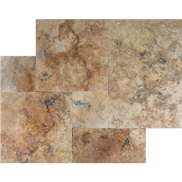 Country Classic – French Pattern Tumbled Travertine Paver