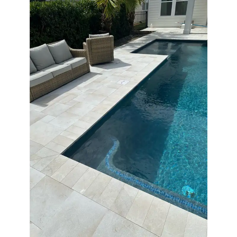 Crema Bella Leathered marble paver