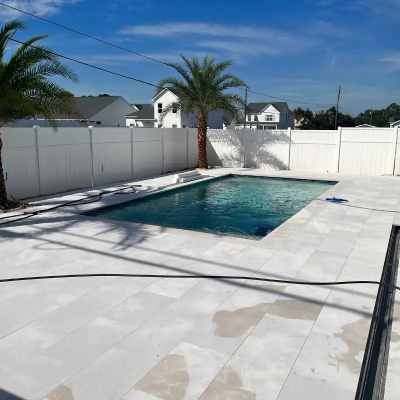 Crema Bella – French Pattern Sandblasted Marble Paver