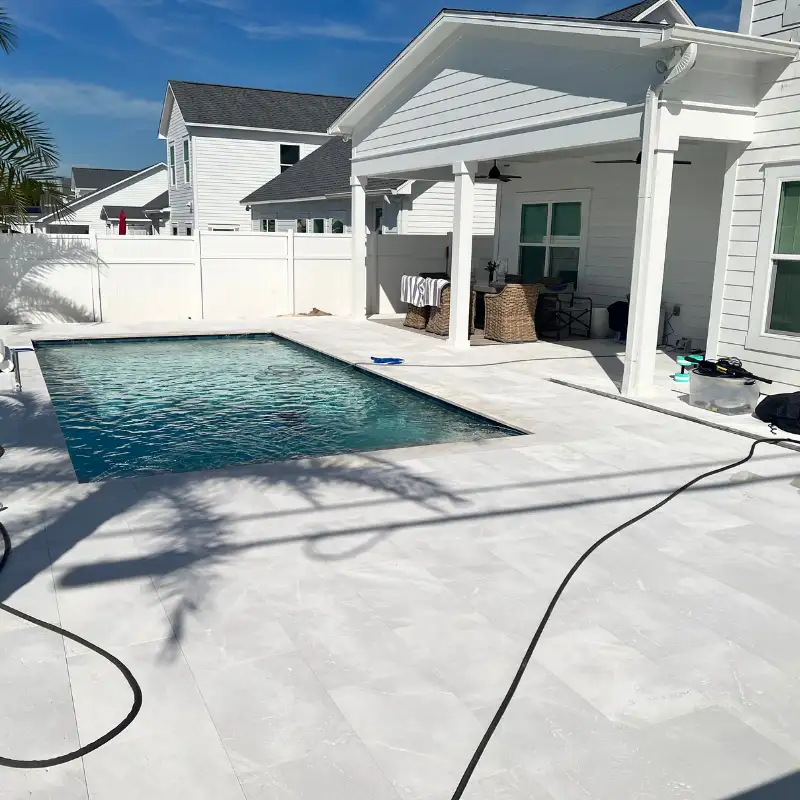 Crema Bella – French Pattern Sandblasted Marble Paver