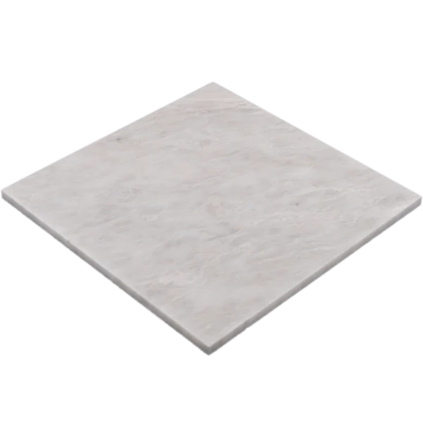 Iceberg 12x12 marble tile beveled edge – angled perspective for thickness view