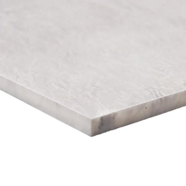 Close-up view of Iceberg marble tile 12x24 inch polished finish with natural icy veining