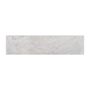 Front-facing view of a single 3x12 honed Iceberg marble tile showing its natural veining and matte surface.