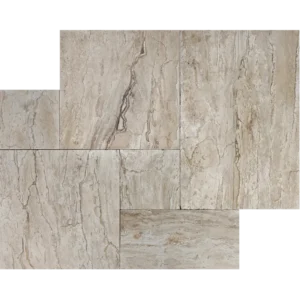 Ivory River – French Pattern Tumbled Travertine Paver
