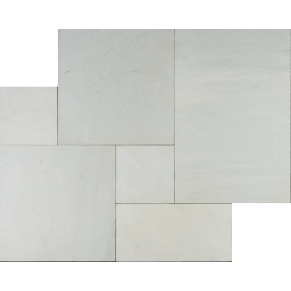 Luna Bianco – French Pattern Sandblasted Marble Paver