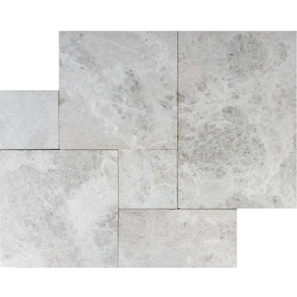 Luna Gray – French Pattern Sandblasted Marble Paver