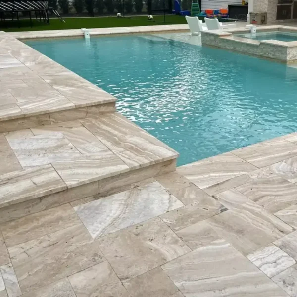 beige travertine paver tumbled
