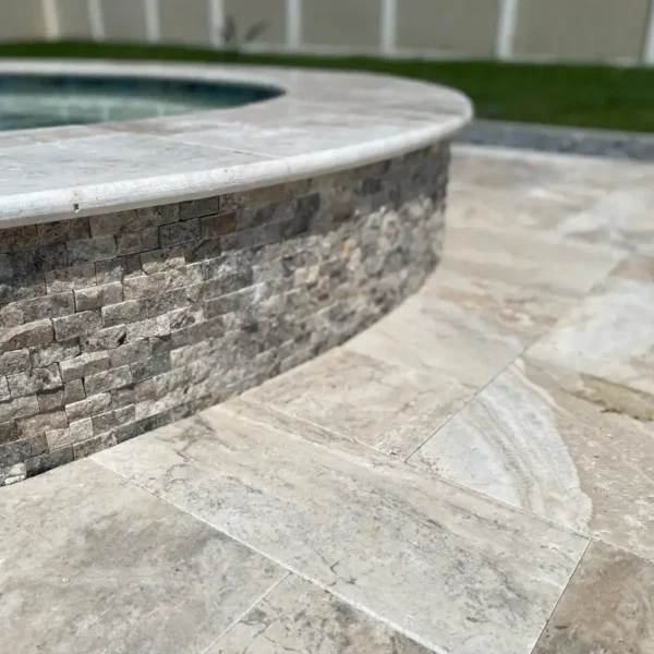 Norwegian River 6x12 Travertine Paver - River-Worn Tumbled Style