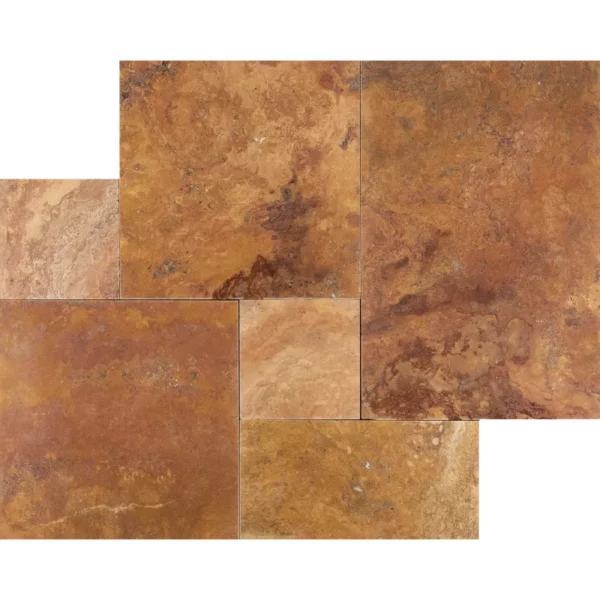 Peach Blend – French Pattern Tumbled Travertine