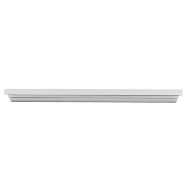 Top-down view of Dolomite marble chair rail trim piece in a polished finish