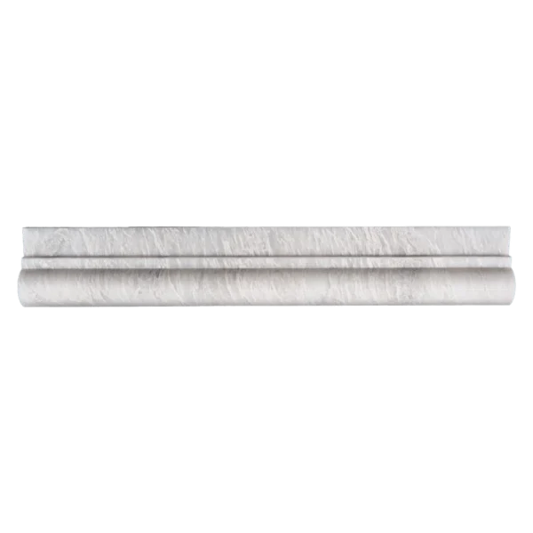 Iceberg marble chair rail trim with polished finish and elegant curved profile.