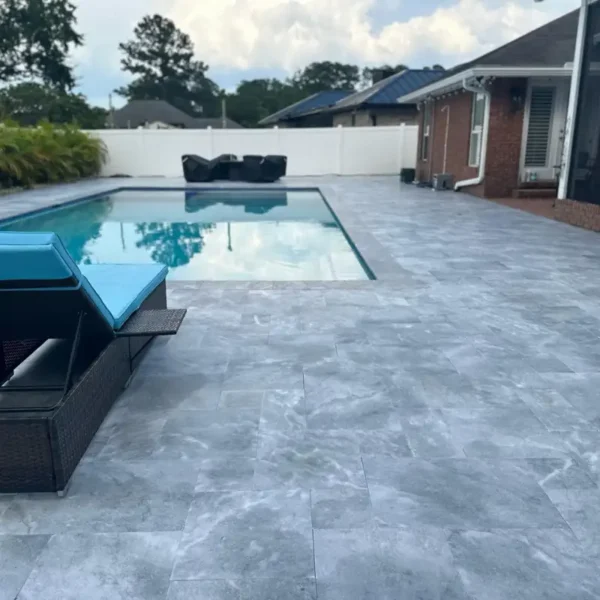 Majestic Blue 6 x12 Leather Finish Marble Paver - Image 2