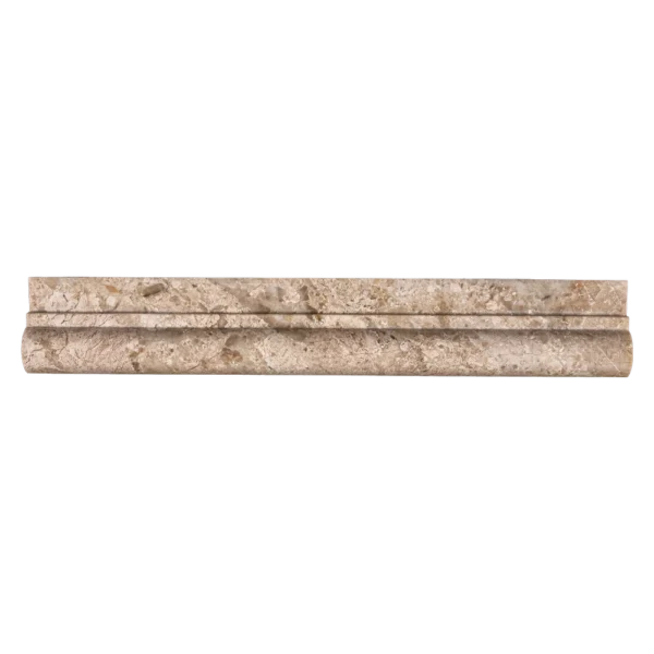 Royal Beige Polished Marble Chair Rail Trim – Full Front View of Decorative Profile