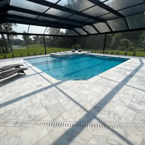 Avalon White 12×24 Sandblasted Marble Paver - Image 2