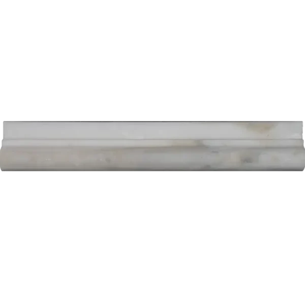 Calacatta Chair Rail Trim 2"x12" – Honed White Marble Molding