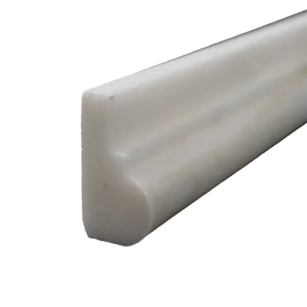 Calacatta Chair Rail Trim 2"x12" – Honed White Marble Molding - Image 2
