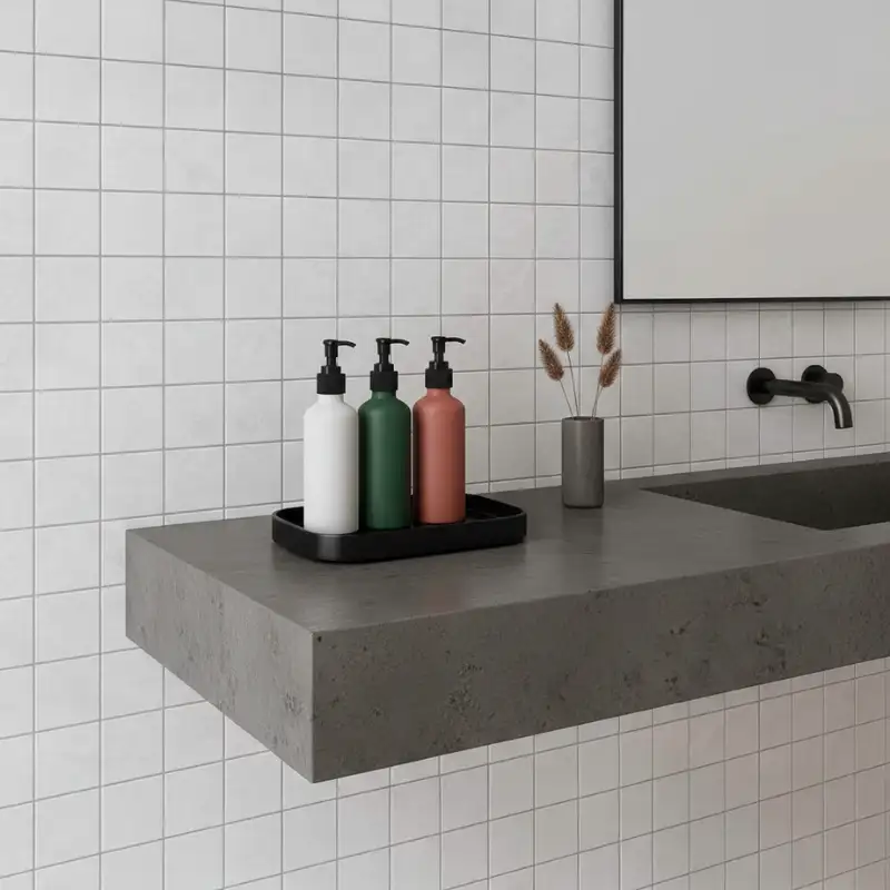 2 inch square marble mosaic tile design on mesh sheet