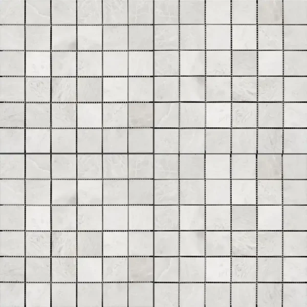 Iceberg 2″x2″ Square Honed Marble White Mosaic – 12″x12″ Sheet