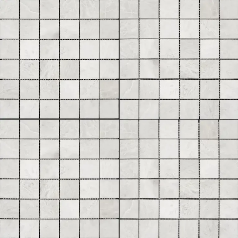 Iceberg 2″x2″ Square Honed Marble White Mosaic – 12″x12″ Sheet