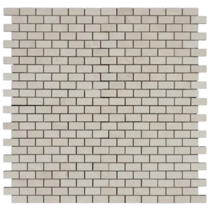 1x2 brick vanilla honed marble mosaic tile (2)