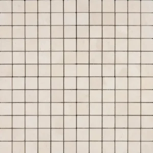 Vanilla Marble Mosaic Tile – 2"x2" Square Cream Honed Straight Edge