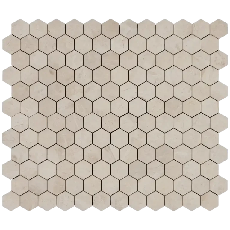 2 inc vanilla marble honed hexagon mosaic tile (1)