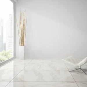 calacatta marble polished floor tile in soft room
