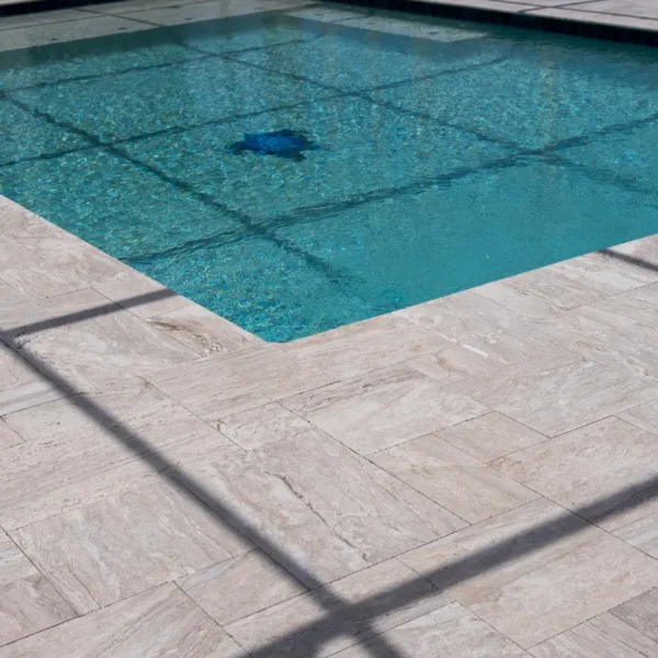 Ivory River Travertine – French Pattern Paver | Tumbled Pavers