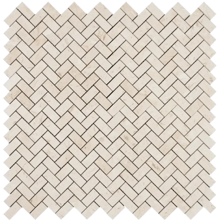 Myra Beige1x2 Herringbone – Limestone Honed Mosaic Tile (3)