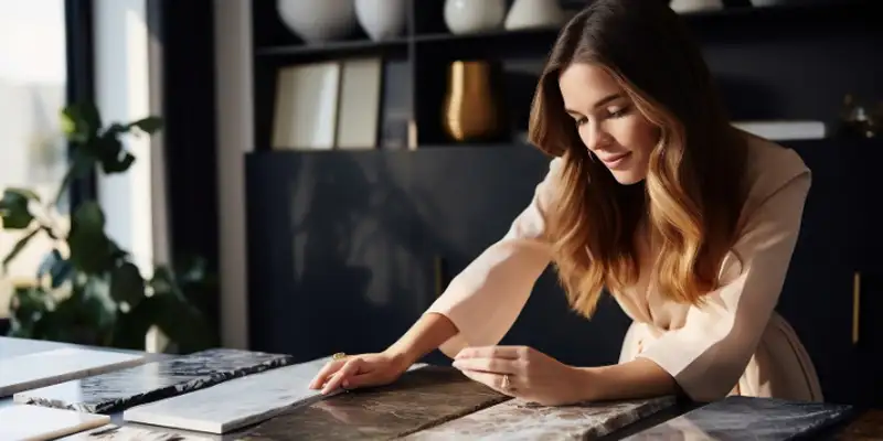 choosing-kitchen-countertop-material-texture-woman