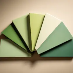 green tiles and mosaics